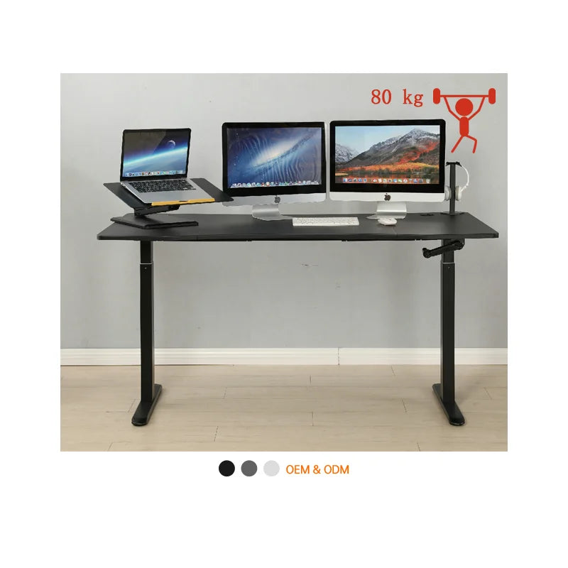 ADA Stand up Table Hand Crank Height Adjustable Standing Gaming Tables Computer Gaming Desk With Spacious Ergonomic Desktop