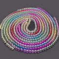 8mm 100pcs Gradient Color Crystal Glass Beads Round Seed Loose Spacer Beads for Jewelry Making DIY Crystal Necklace Bracelet