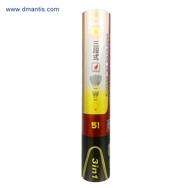 New Arrival 3in1 12 PCS Durable Goose Feather Outdoor Mini Badminton Shuttlecock