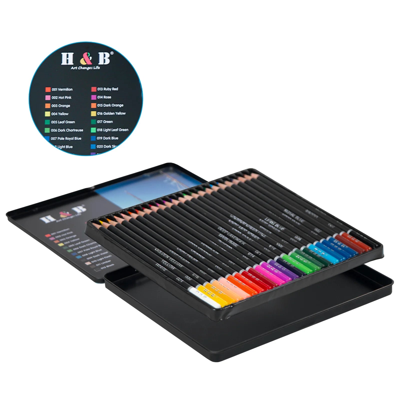 High Quality 24pcs Oil Colored Pencils Drawing Set and Art Set