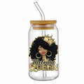 Black Girl 16oz UV DTF Cup Wraps Waterproof 3D Transfer Stickers for Cup Tumblers UV/DTFT Transfers with Transfer Printing