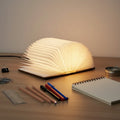 Best Seller Book Shape Folding Paper Table Lamp Nordic Minimalist Wooden LED Desk Light for Bedroom Home Office Decor