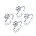 0.5ct 1ct 2ct 3ct D VVS1 Moissanite Jewelry 925 Sterling Silver Engagement Cheap Ladies Rings