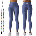 Women's High Waist Compression Stretch Gym Sports Pants Butt Lifting No T Line Nylon Custom Women Fitness Yoga Pants Leggings