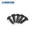 TS-K290 Pan Head Steel Self-Tapping Screw Standard Thread Plastic Frame with Wood/PS Length 8/10/12mm Black