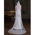 QUEENS GOWN Retro French Bridal Veil High Quality Soft Mesh Drill with Long Train Wedding Dress Accessory
