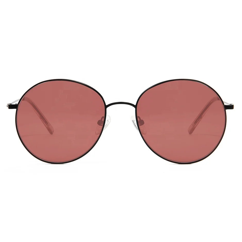 2025 Trendy Big Round Women Sunglasses Red Yellow Lens Brand Designer Men Oversized Oval Sun Glasses Female Oculos De Sol