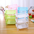 Multi Functional 3 Layer Shelf Kitchen and Bathroom Plastic Shelf Table Dressing Storage Rack Cupboard Organization Shelf