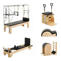Alegro Pilates Reformer 5 Pieces Set Aluminum Alloy Oak Pilates Reformer Cadillac Spine Corrector Ladder Barrbel Chair