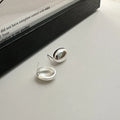 Women Gifts Luxury Jewelry 925 Sterling Silver Glossy Bean Shape Stud Earrings for Girls