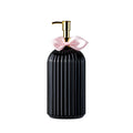 Customs logo 500ml Lotion Pump Bottle Flat Shoulder Soap Dispenser Shampoo Shower Gel Container Bamboo Pump Empty Lotion Bottles