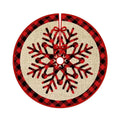 Christmas Tree Skirt Winter Holiday Party Festive XMAS Trees Mat Rustic Home Office Decorations New Year Ornaments Red 90cm
