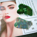 Huiying Hot Sale Moss Agate Jagged square Shape Eye Gua Sha Massage Tool for Beauty Healthy