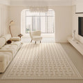 Nordic Geometric Lines Cream Style Carpet Super-soft Living Room Bedroom Floor Area Carpets