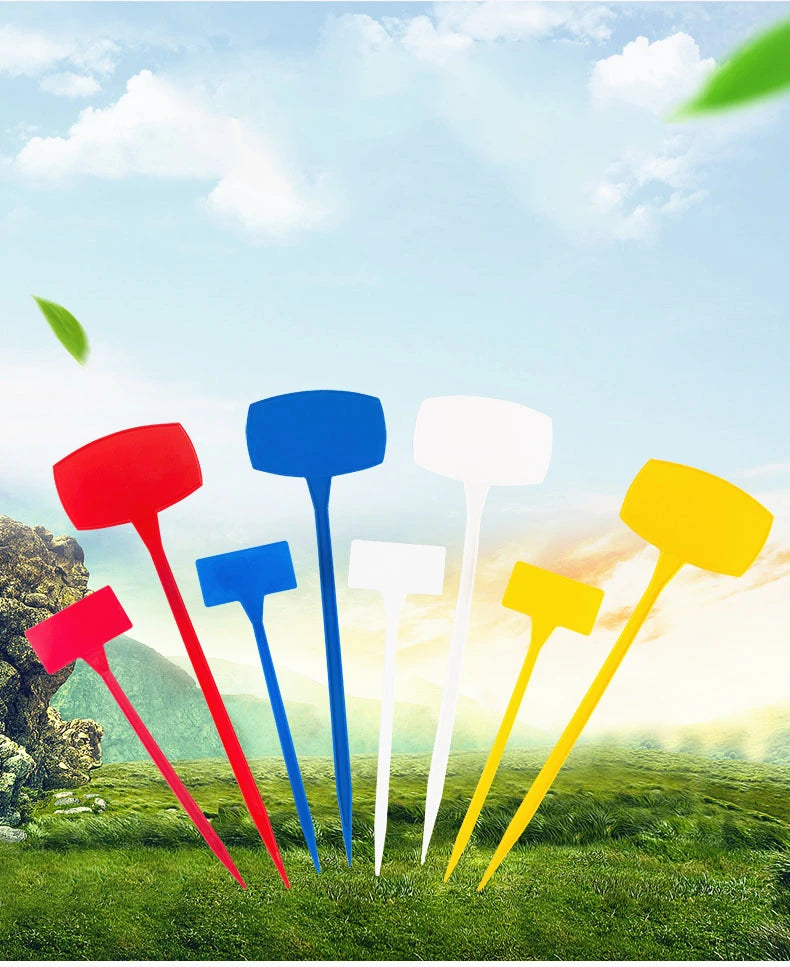 Wholesale Tools Multi-colored Custom Plastic Garden Plant Label Plastic T-type Plant Tags MegaBDM