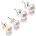 Pin Ear Bridal Pearl Earrings Stud Wholesale 925 Sterling Silver Fresh Water Freshwater Natural for Women Gi 3mm-8mm Bling White