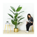 Nearly Natural PE Polyester Silk Artificial Green Travelers Palm Olive Potted Plant Traveler's Palm Tree for Indoor Decoration