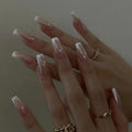 Wholesale 24 Solid Color ABS Full Cover Artificial Nail Pearls for Finger Nails