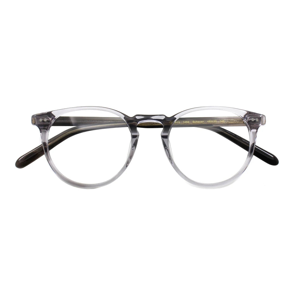 Luxury Custom Optical Round Full-Frame Durable Eyeglass Frames for Adults-Sara Brand