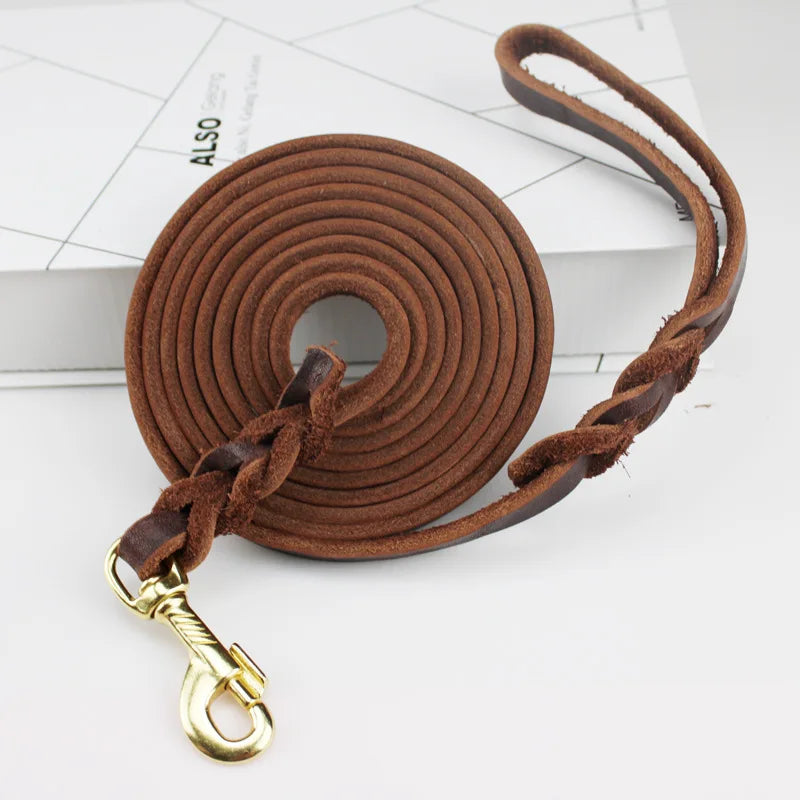 Stocked Luxury Leather and Fabric Pet Dog Leash