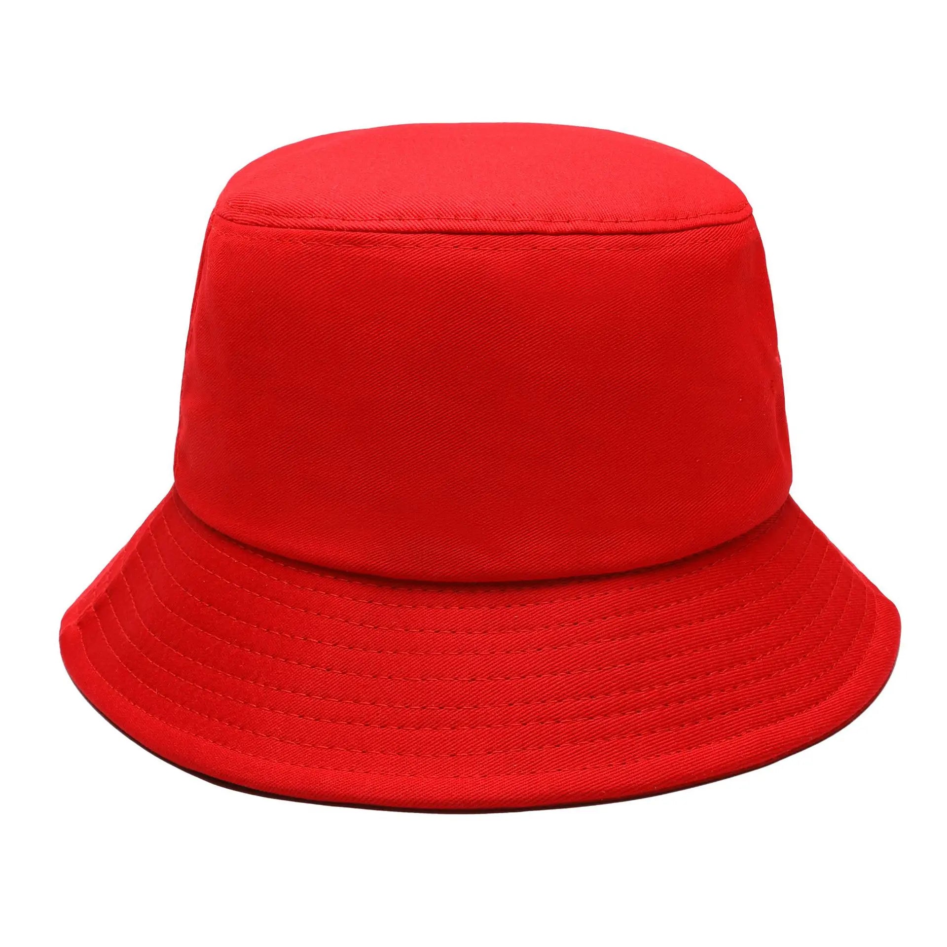 Customized Bucket Hat logo Embroidered Print Double-sided Pure Cotton Fisherman Hat Advertising Hat