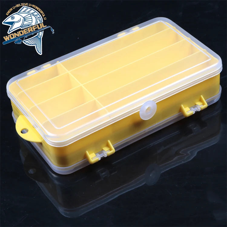 New Style Abs Plastic Clear Transparent Double Sided Lures Baits Storage Fishing Tackle Box