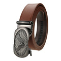 LQbelt Eagle Design Men's Automatic Buckle Belt Leather Belts for Male Alloy Custom Logo Factory Ratchet Belt
