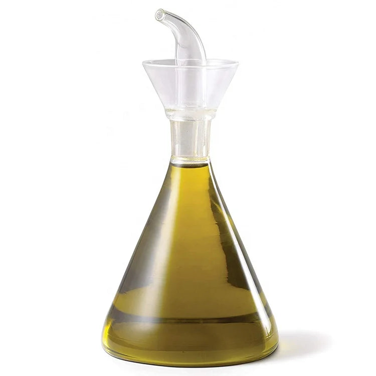 Glass Oil Container Olive Oil Dispenser Bottle Oil and Vinegar Dispenser With Drip Free Spout Pourers and Funnel