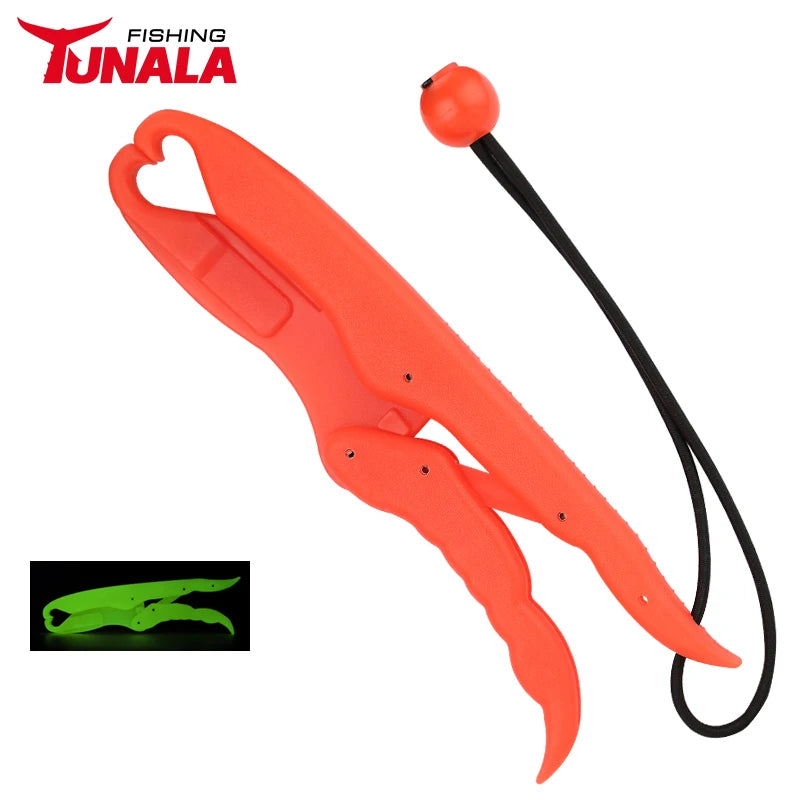 Fish Gripper Saltwater Plastic Catfish Grabber Gripper Tool Fish Grips with Lanyard