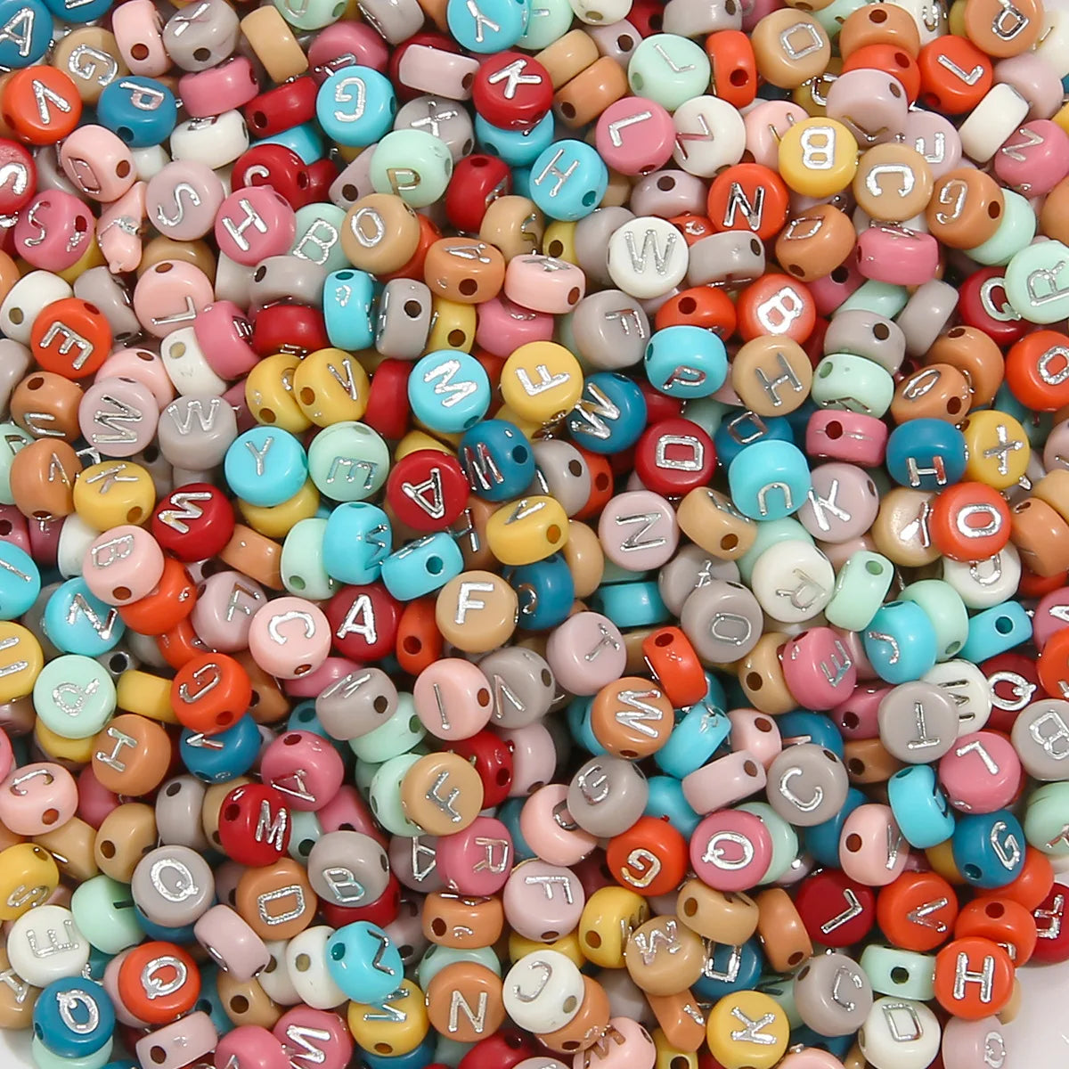 Wholesale  4*7mm Round Letter Alphabet Beads Acrylic Beads DIY Jewelry Accessories Handmade Beading