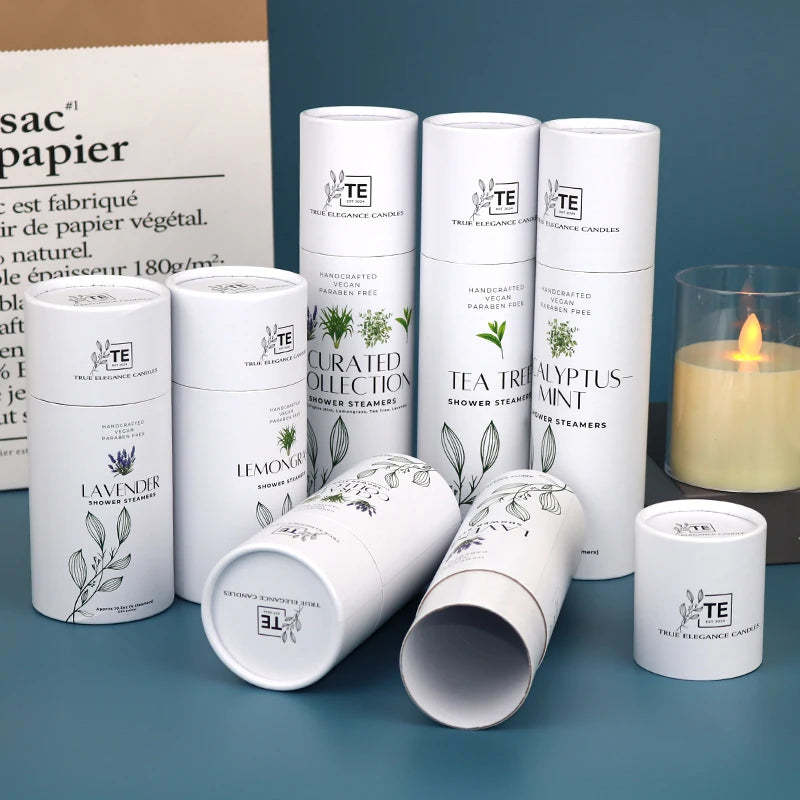 Custom Food Waterproof Bottles    White Round Product Kraft Push up  Paper Tube Box Sealing Paper Tube Packaging