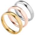 Simple Smooth Stainless Steel Signet Ring 6mm Width Spinner Silver for Women Men Couples Classic Style Gold Boy R Rings