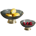 Self-Adhesive Home Decor Glass Fruit Tray Eco-Friendly Decorative Candy Jar Storage for Dry Fruits and for Tank Plate