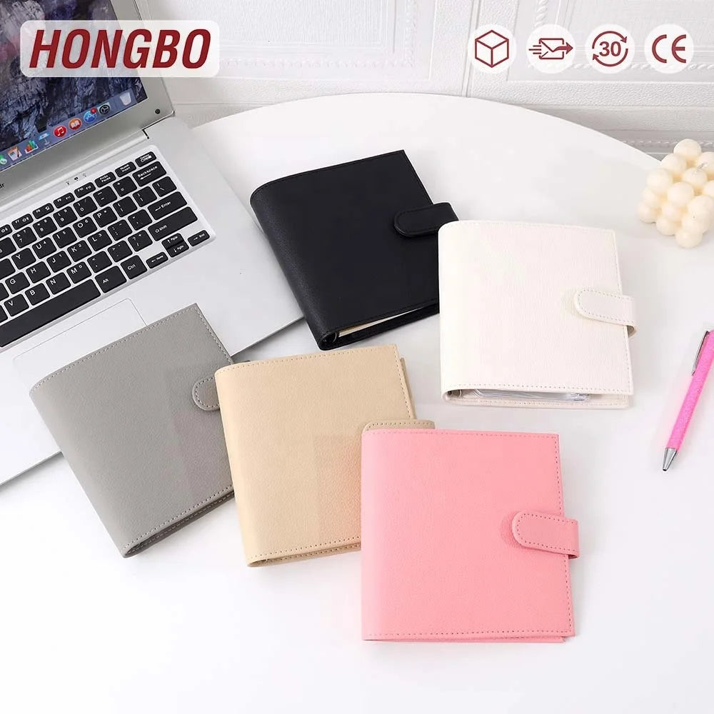 Top Selling A7 Zippered Wallet Binder Low Minimum Leather Rings Planner Ring Binder Zipper Envelopes Low Risk Filing Product