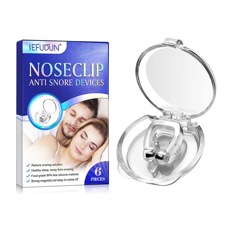 SEFUDUN Food Grade Silicone Anti-snoring Device Adjustable Magnetic Anti Snore Nose Clip for Man and Woman Good Sleeping