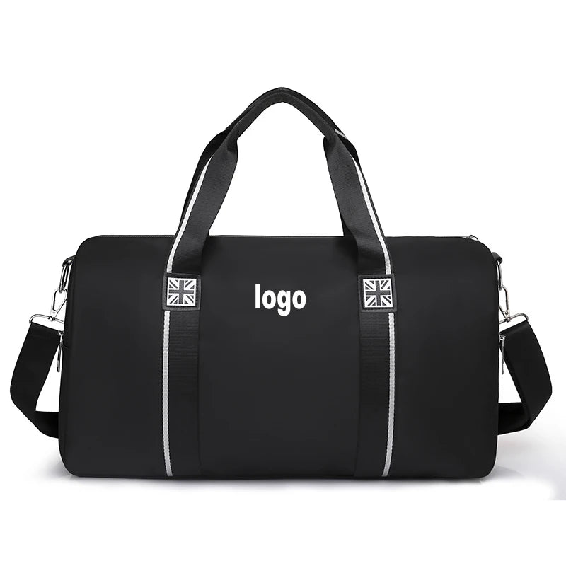 New Custom Fashion Plaid Portable Travel Bag Large-capacity Outing Dry and Wet Separation Sports Fitness Bag