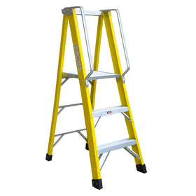 Multifunctional Portable Fiberglass Folding Ladder Modern Design Household Ladder with Stools FRP Material