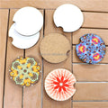 MDFSUB Modern Round 6mm White 70mm Sublimation Blanks MDF Hardboard Car Cup Coasters for Drinks