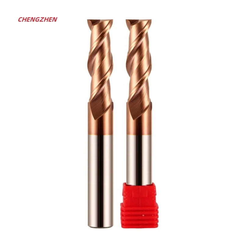 CHENGZHEN HRC55 2-Flute 1/4 Inch Face Milling Cutter - High Precision â‰¤0.005mm CNC Carbide Endmill RoHS Certified