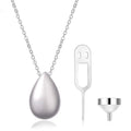 Teardrop Urn 925 Sterling Silver Pendant Necklace for Women Ashes Keepsake