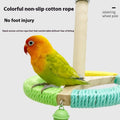 Hi Toy Supplies Large Eco-Friendly Wood Bird Toy Cute Steering Wheel Rotating Stand Tiger Skin Peony for Parrots Relieving Perch
