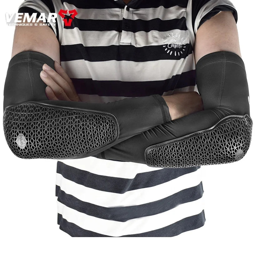 Breathable Motorcycle Elbow Pad MTB DH Knee Guards Bicycle Cycling Arm Sleeve Motocross Knee Protection Moto Elbow Protector Pad