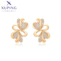 X001098880 XUPING Jewelry 14k Gold Plated Color Copper Buckle Huggie Flower Women Earring