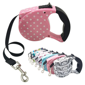 Best Seller Automatic Retractable Nylon Pet Dog Traction Device Leash New Colorful Solid Plastic Design