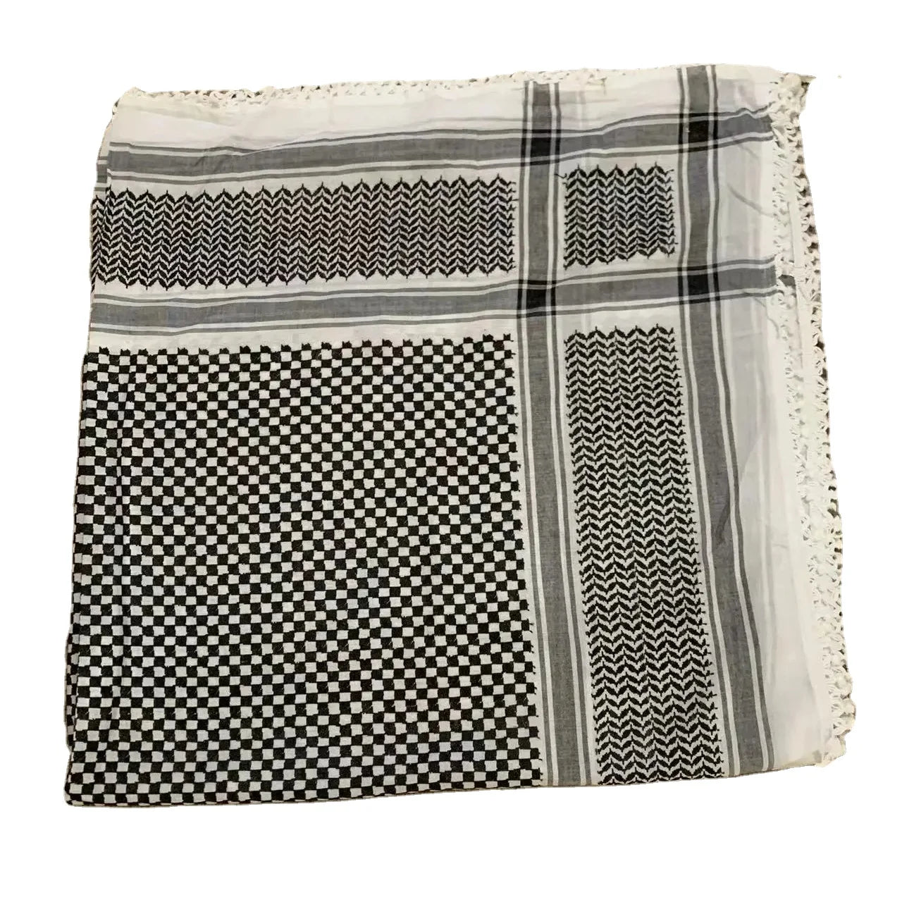 Men  Black Arab Men Arafat Scarf Keffiyeh With Tassel a square Arab Scarf 230g