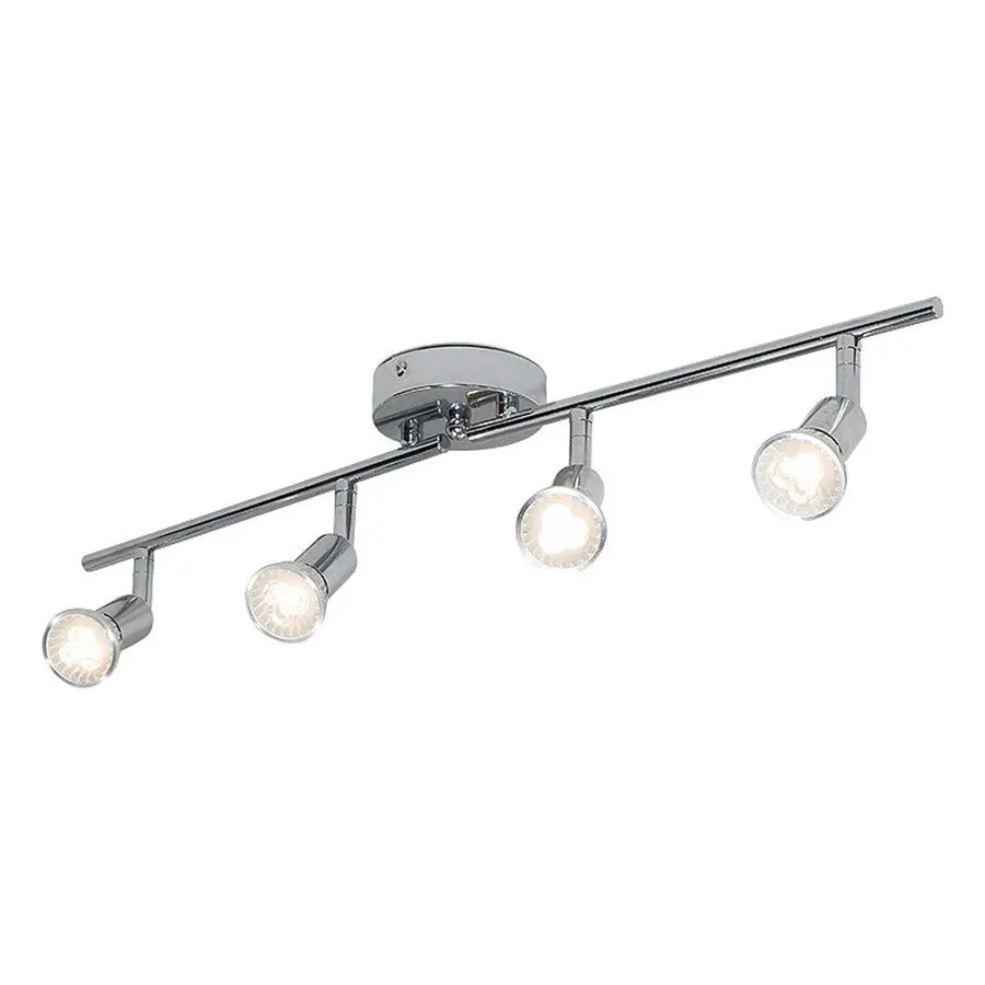 Modern Design 4 GU10 LED Warm Light Metal Lamp Body Ceiling Spotlights 360 Dimming Angle IP44 for Living Room Shopping Malls