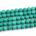Wholesale Round Polish Green Turquoise Gemstone Loose Beads for Jewelry Making 6mm 8mm 10mm 12mm