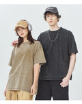 Factory-Produced 250g Fried Snow Retro Heavy Cotton Short-Sleeved T-Shirt Customizable Oversized Fit for Men/Women 100% Cotton