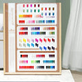 Large Wood Photo Frame with 300 Color Acrylic Landing Sample Nail Polish Gel Tips Color Card Display for Nail Supplies