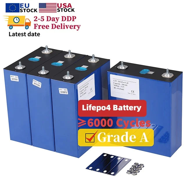 Lifepo4 280Ah 6000 Cycle 3.2V Rechargeable Battery for High Power Battery 304ah Lifepo4 Battery